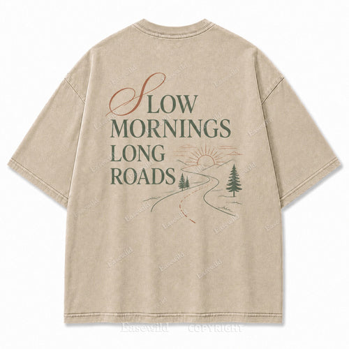 Slow Mornings Long Roads Tee