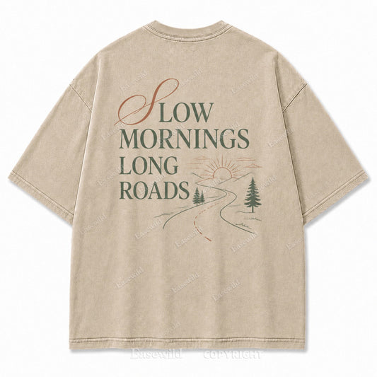 Slow Mornings Long Roads Tee