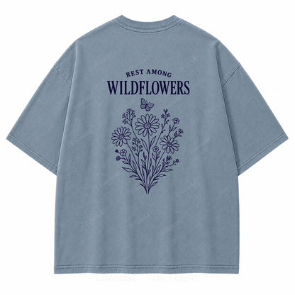 Rest Among Wildflowers Graphic Back Print Tee