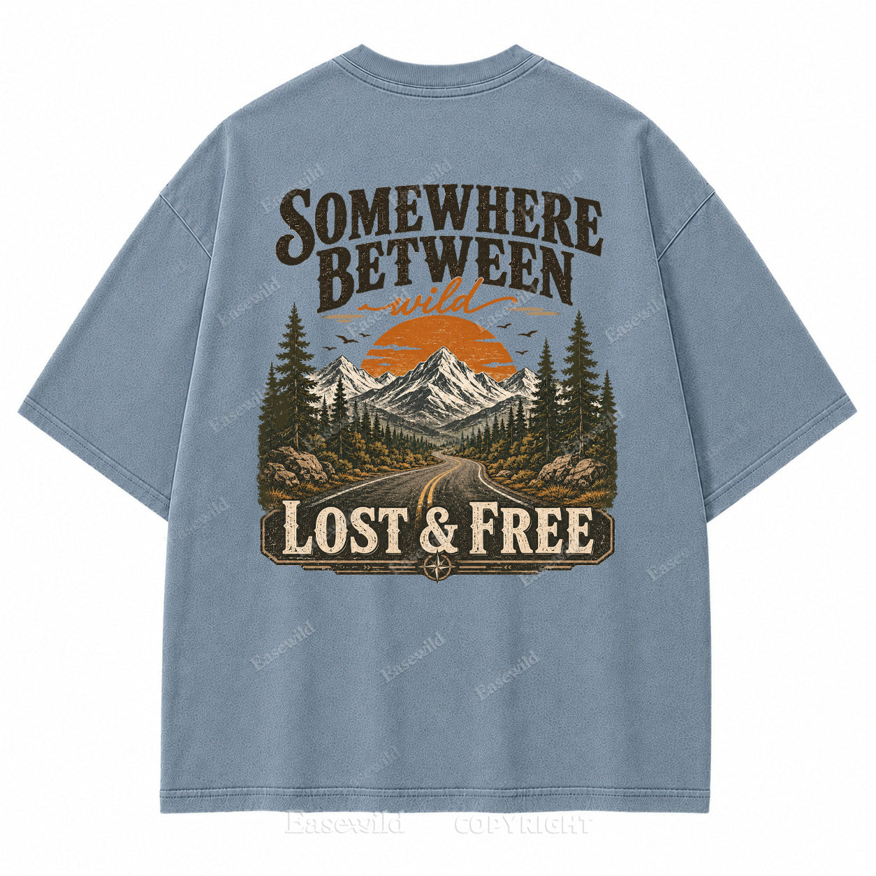 Somewhere Between Wild Washed Back Print Tee