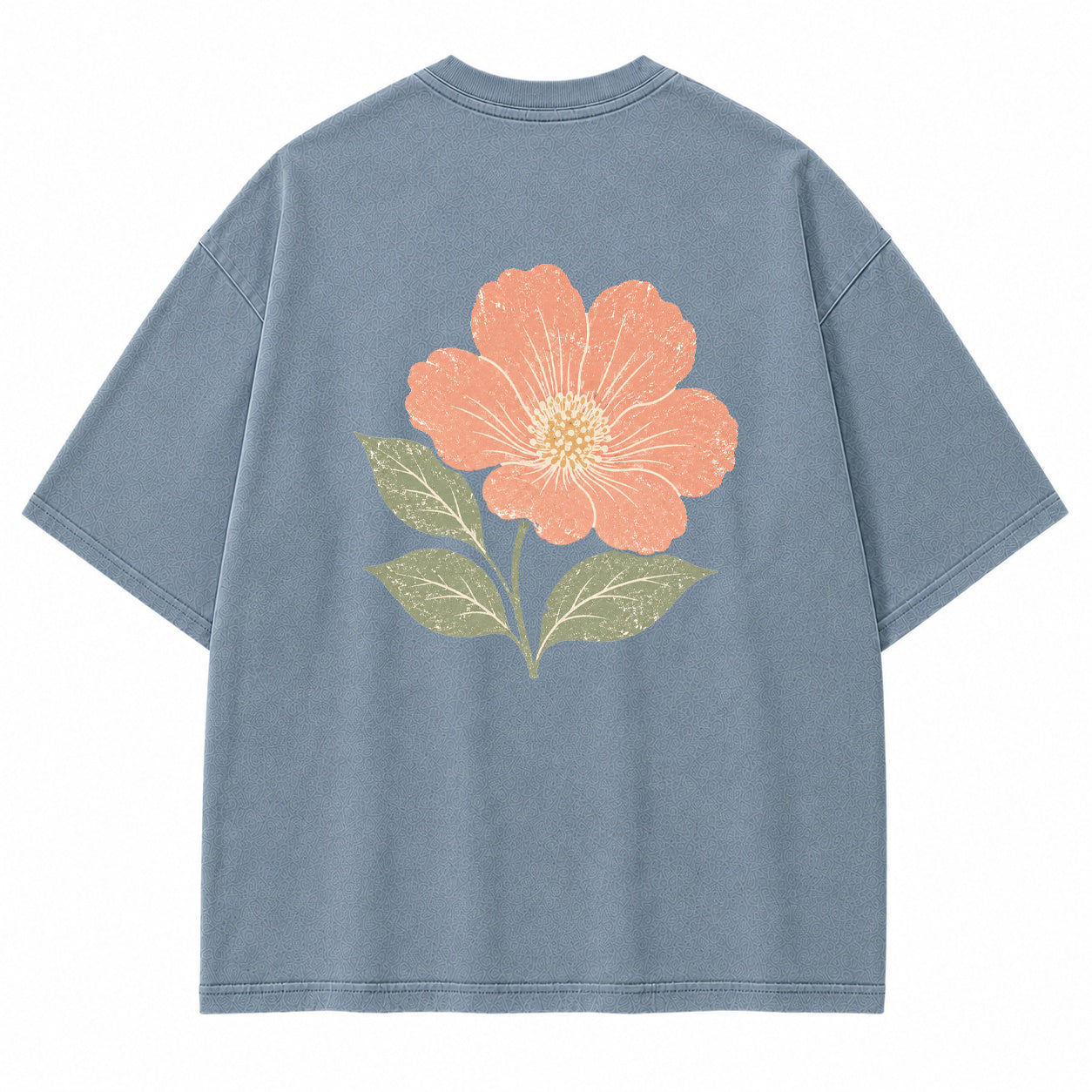 Coral Bloom Floral Graphic T-Shirt