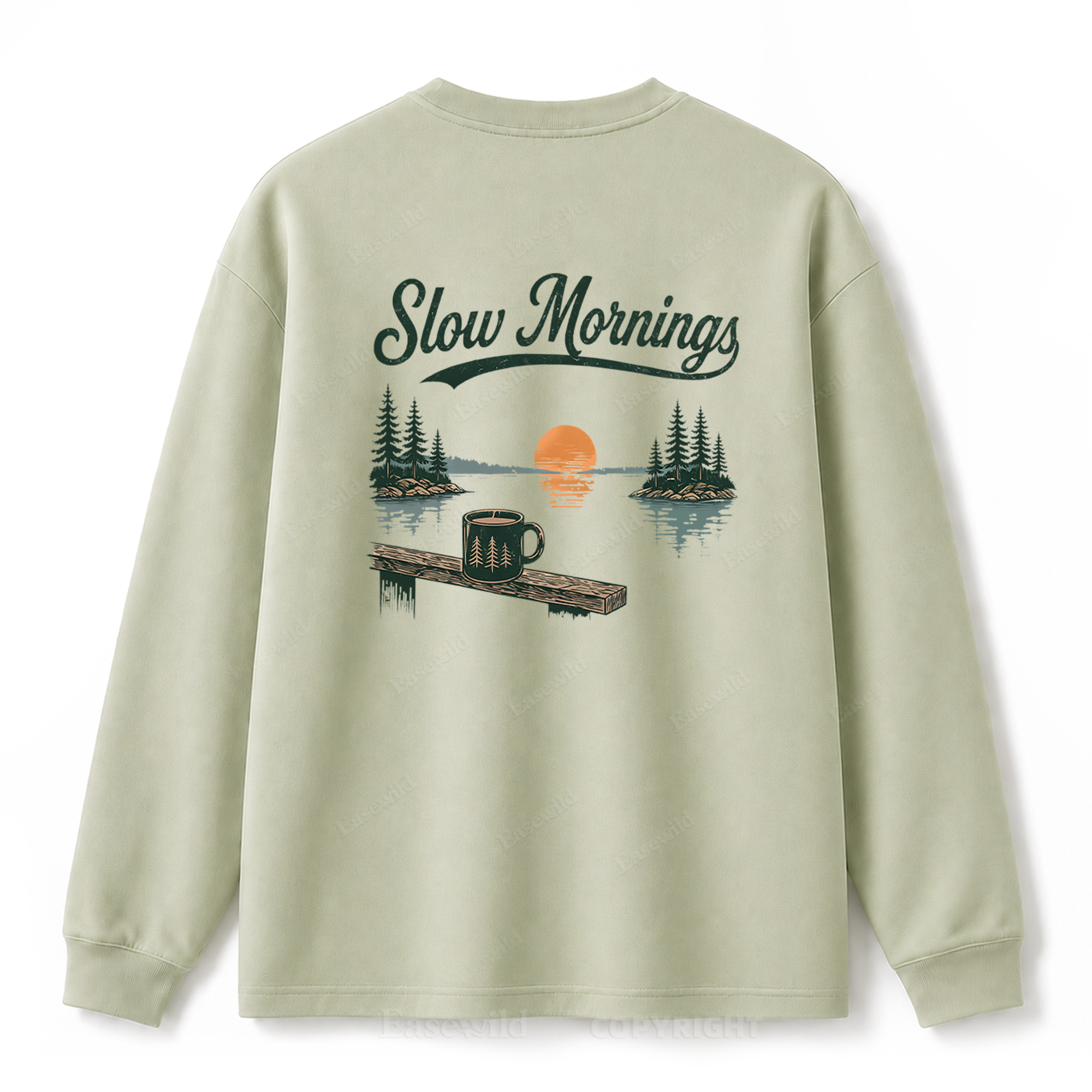 Slow Mornings Graphic Long Sleeve Tee