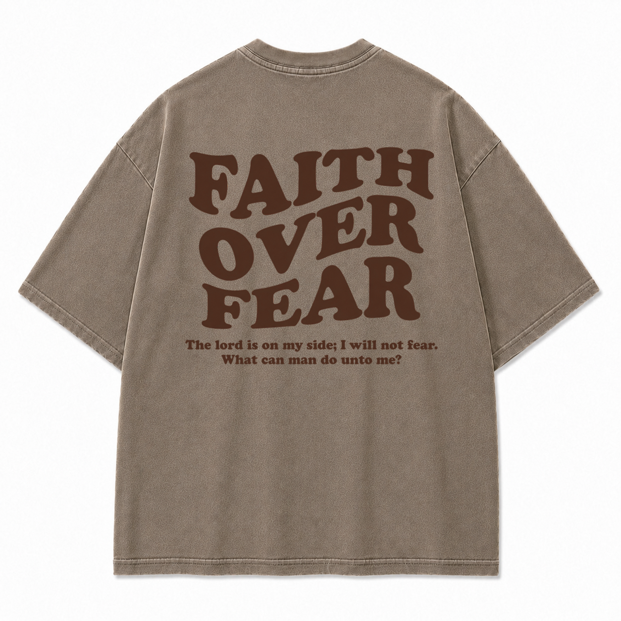 Faith Over Fear Oversized Christian Graphic Tee