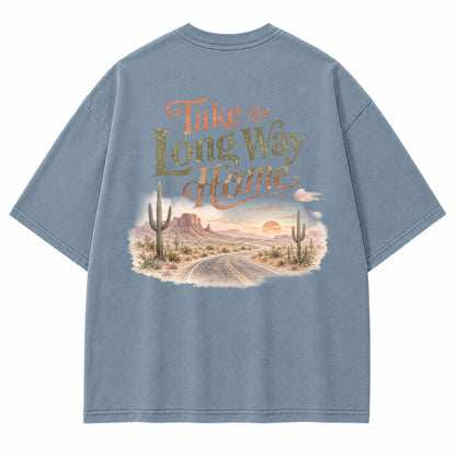 Take the Long Way Home Desert Graphic T-Shirt