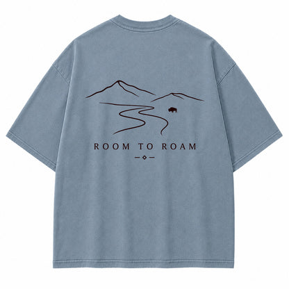 Room to Roam Mountain Bison Graphic T-Shirt