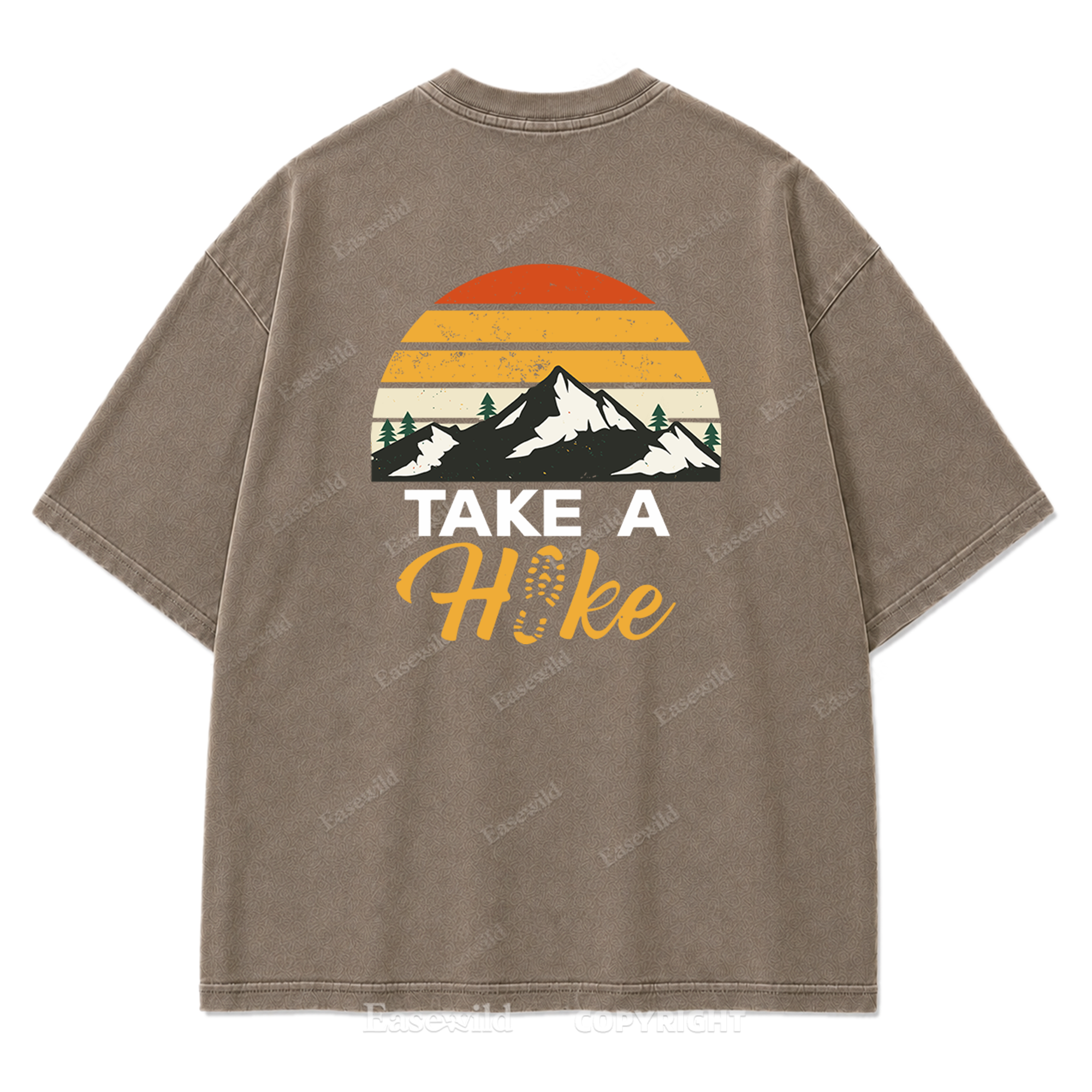 Trail Mood – Take A Hike Washed Print Tee