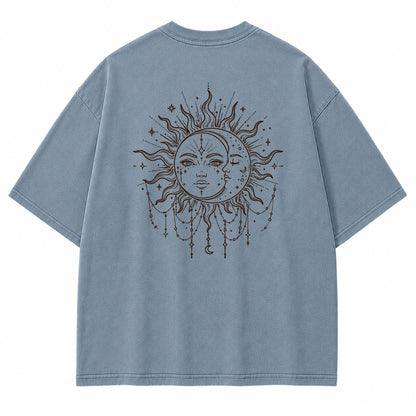 Sun Moon Celestial Spirit Graphic T-Shirt