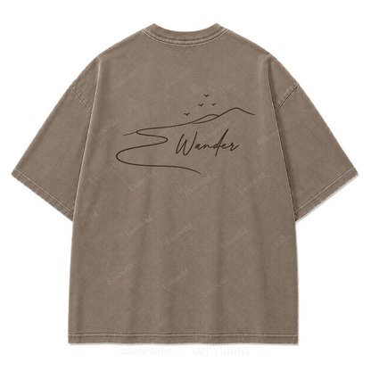 Where the Road Softens Washed Print Tee