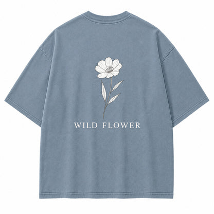 Wild Flower Line Art Graphic T-Shirt