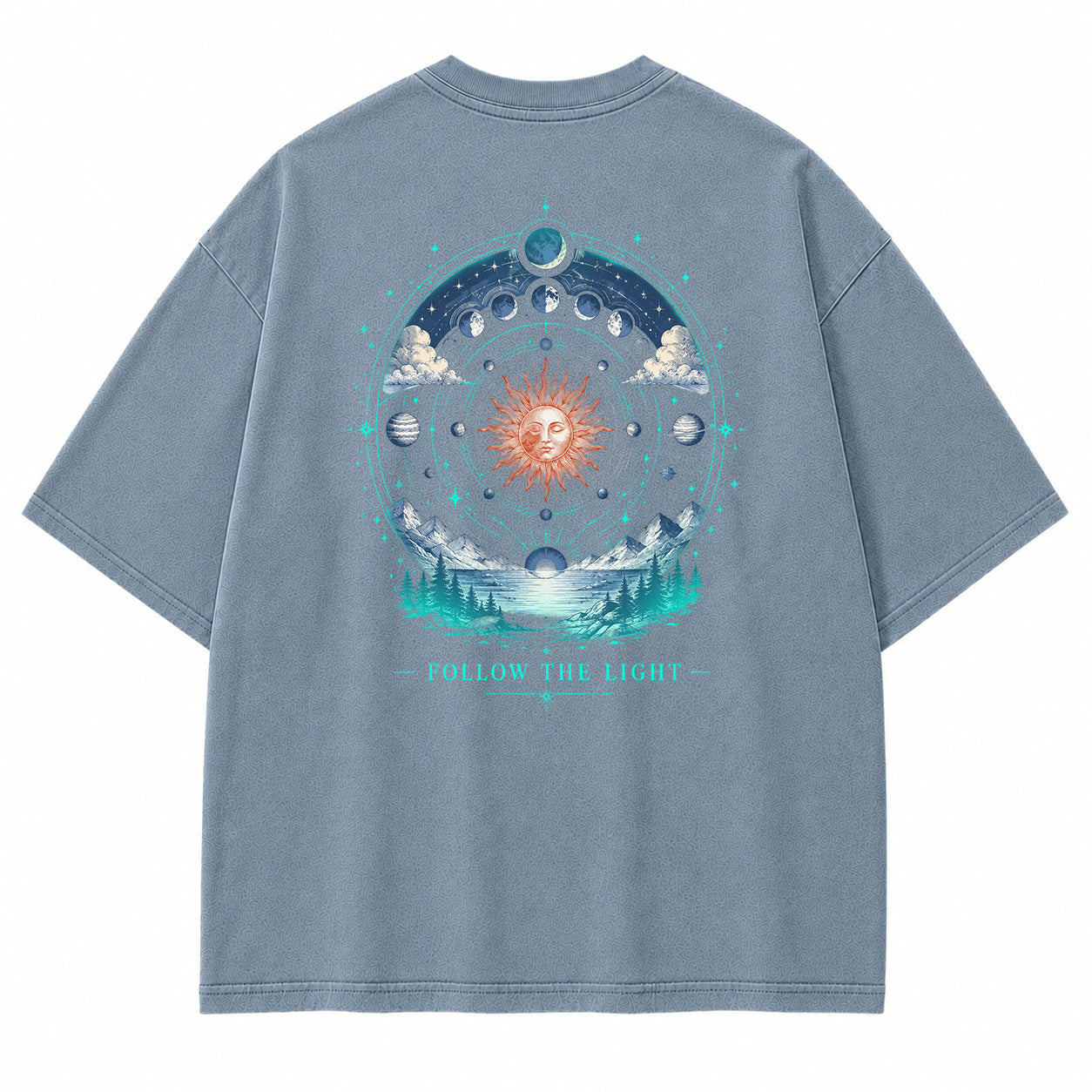 Celestial Path Solar Moon Graphic T-Shirt
