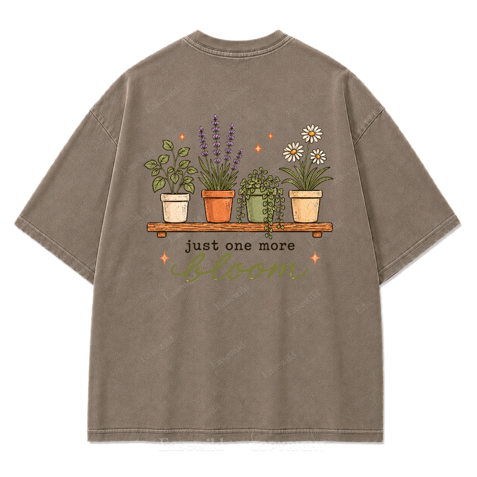Just One More Bloom Washed Print Tee