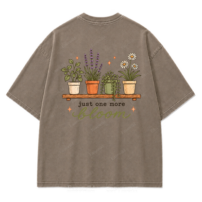 Just One More Bloom Washed Print Tee