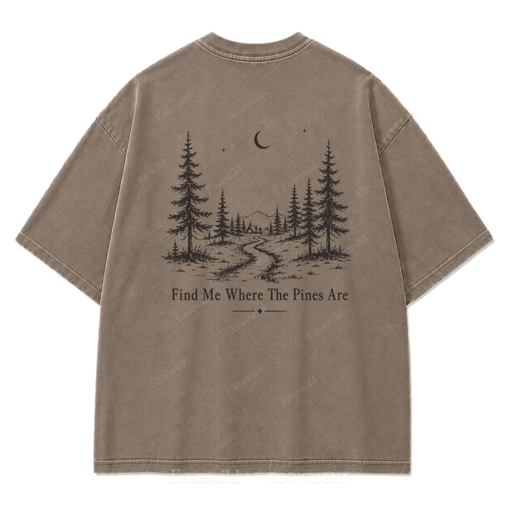 Pinebound Nights Washed Print Tee