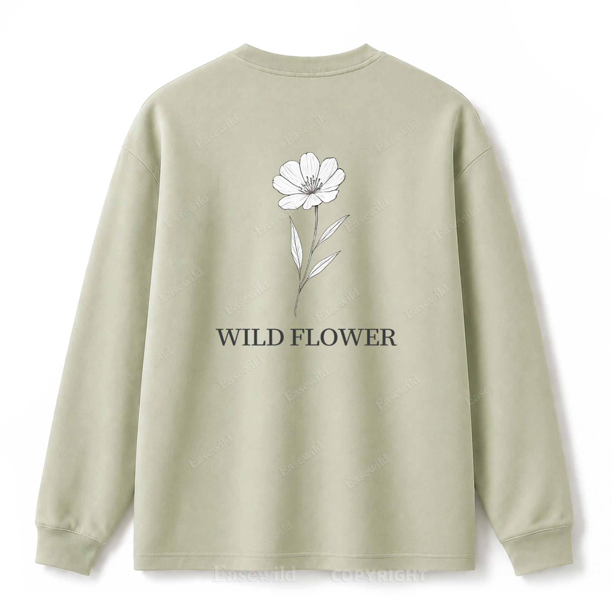 Wild Flower Minimal Graphic Long Sleeve Tee