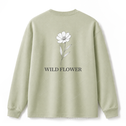 Wild Flower Minimal Graphic Long Sleeve Tee