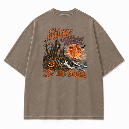 Stay Witchy  Halloween Washed Print Tee