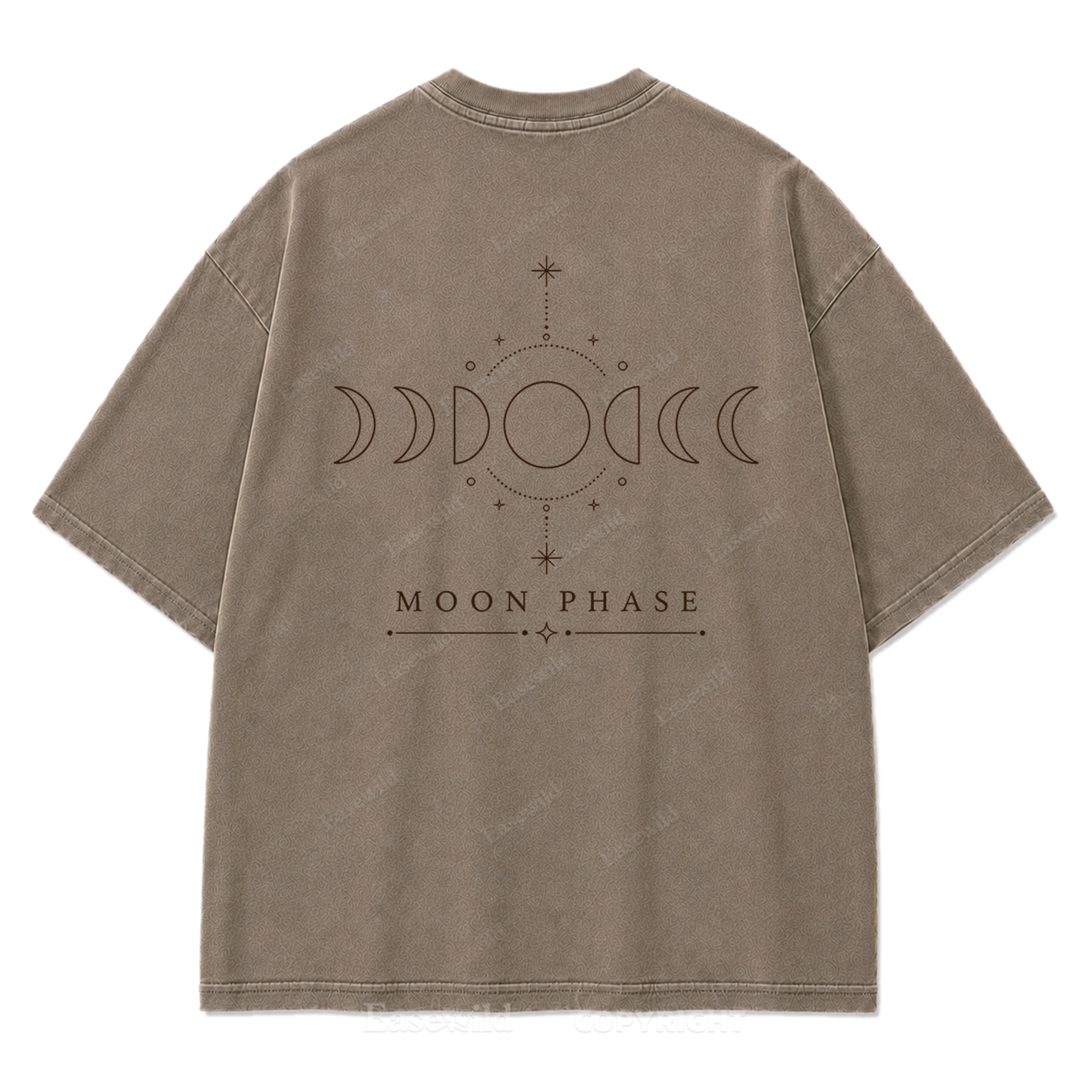 Moon Phase Minimal Washed Print Tee