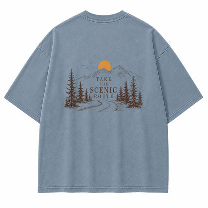 Take The Scenic Route Graphic T-Shirt