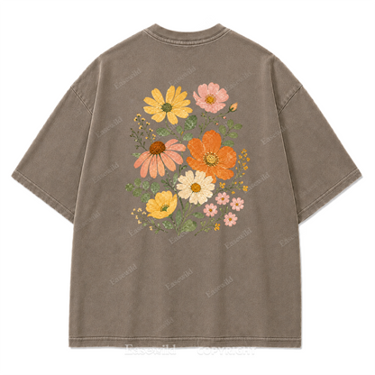 Pastel Wildflower Washed Print Tee