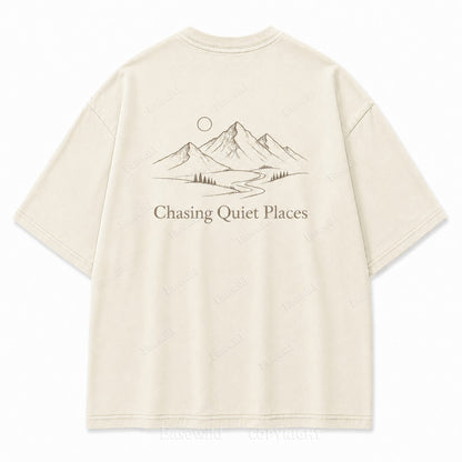 For Those Chasing Quiet Places Minimalist Mountain Tee