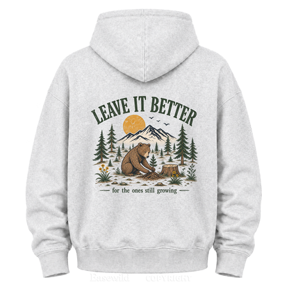 Leave It Better – Vintage Bear & Mountain Graphic Hoodie