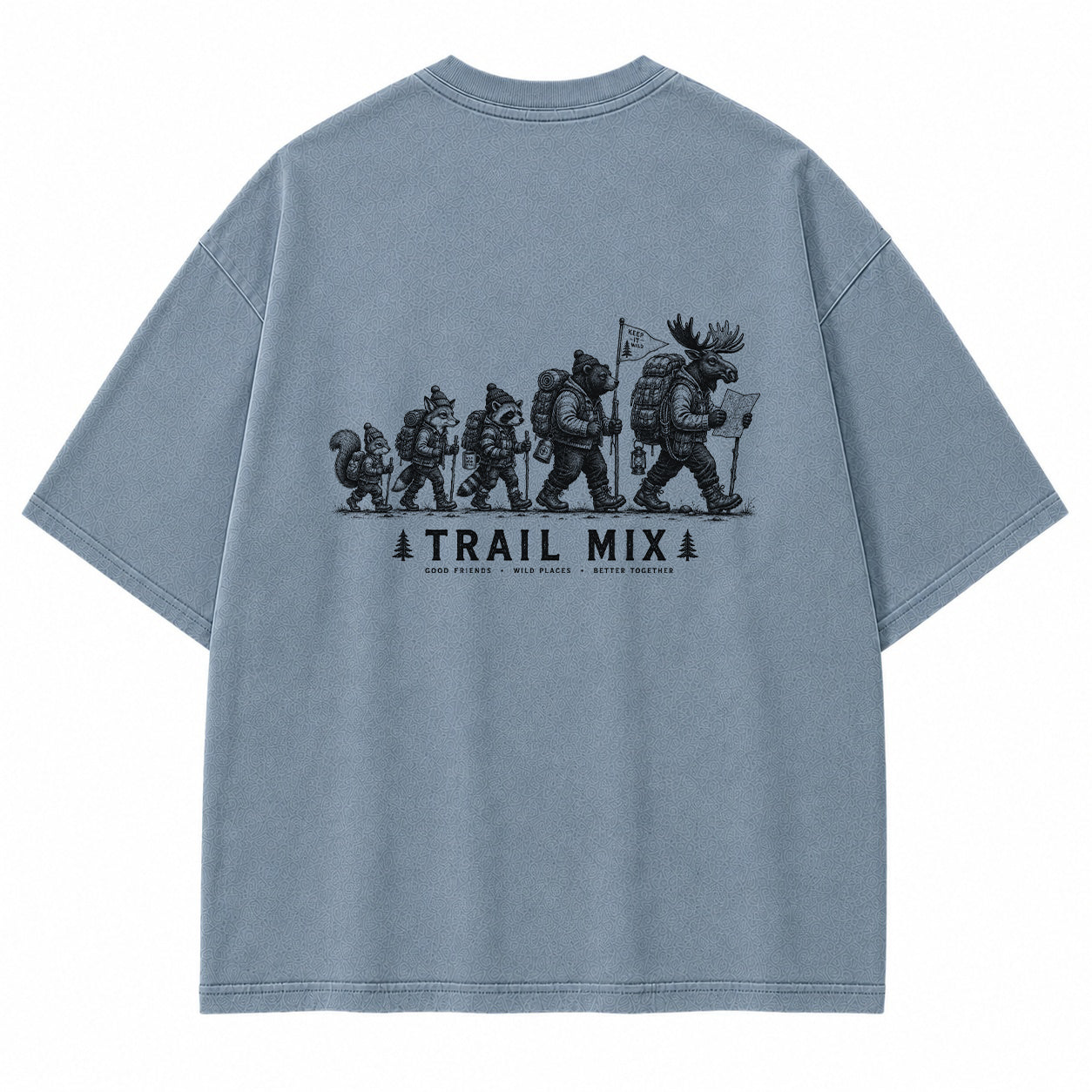 Trail Mix Woodland Hiking Crew Graphic T-Shirt
