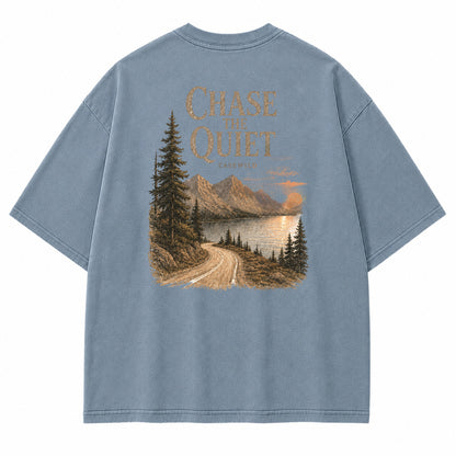 Chasing Quiet See-Berg-Grafik-T-Shirt
