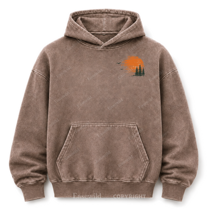 Somewhere Between Lost & Free Washed Graphic Hoodie
