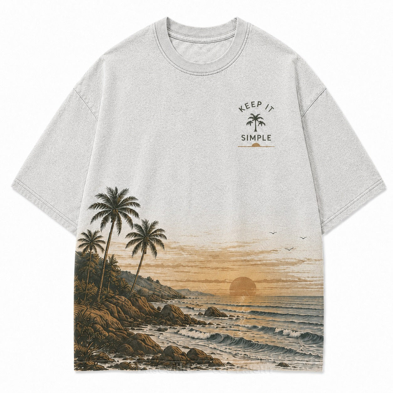 Keep It Simple Coastal Grafik-T-Shirt