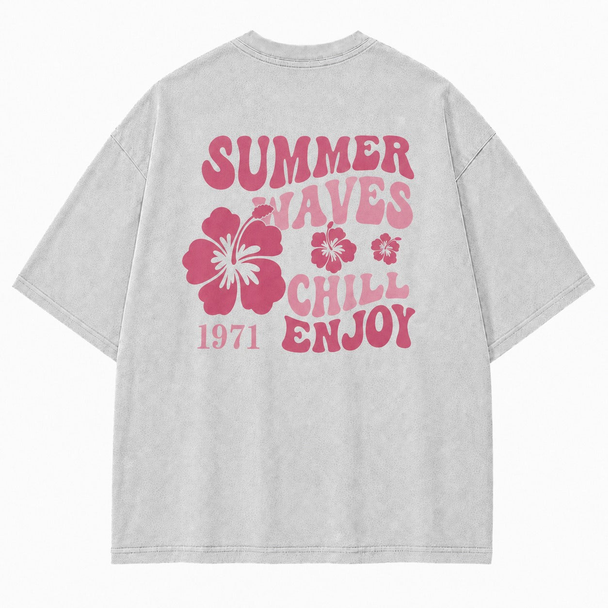 Summer Waves Chill Enjoy Washed Tee