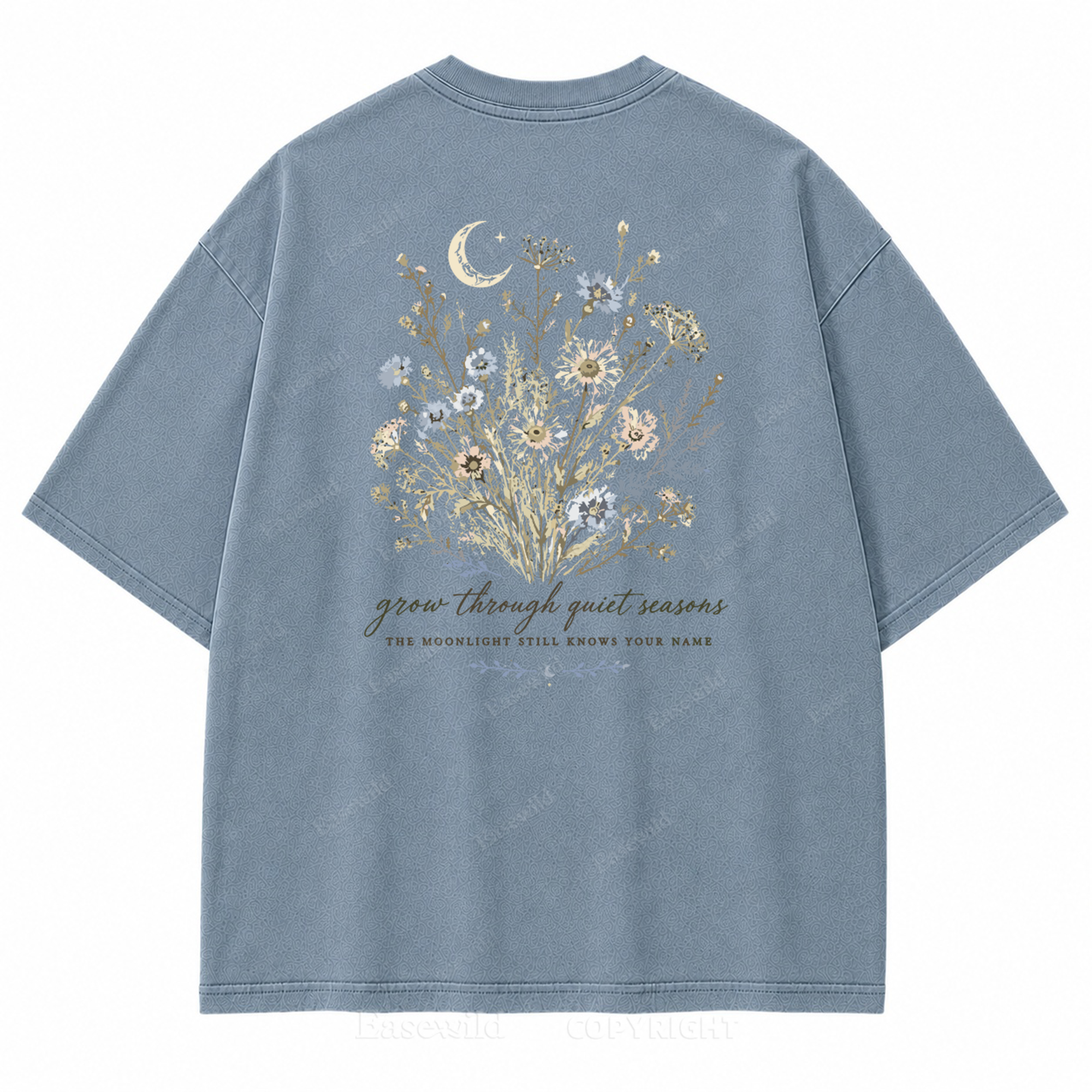 Grow Through Quiet Seasons Washed Back Print Tee