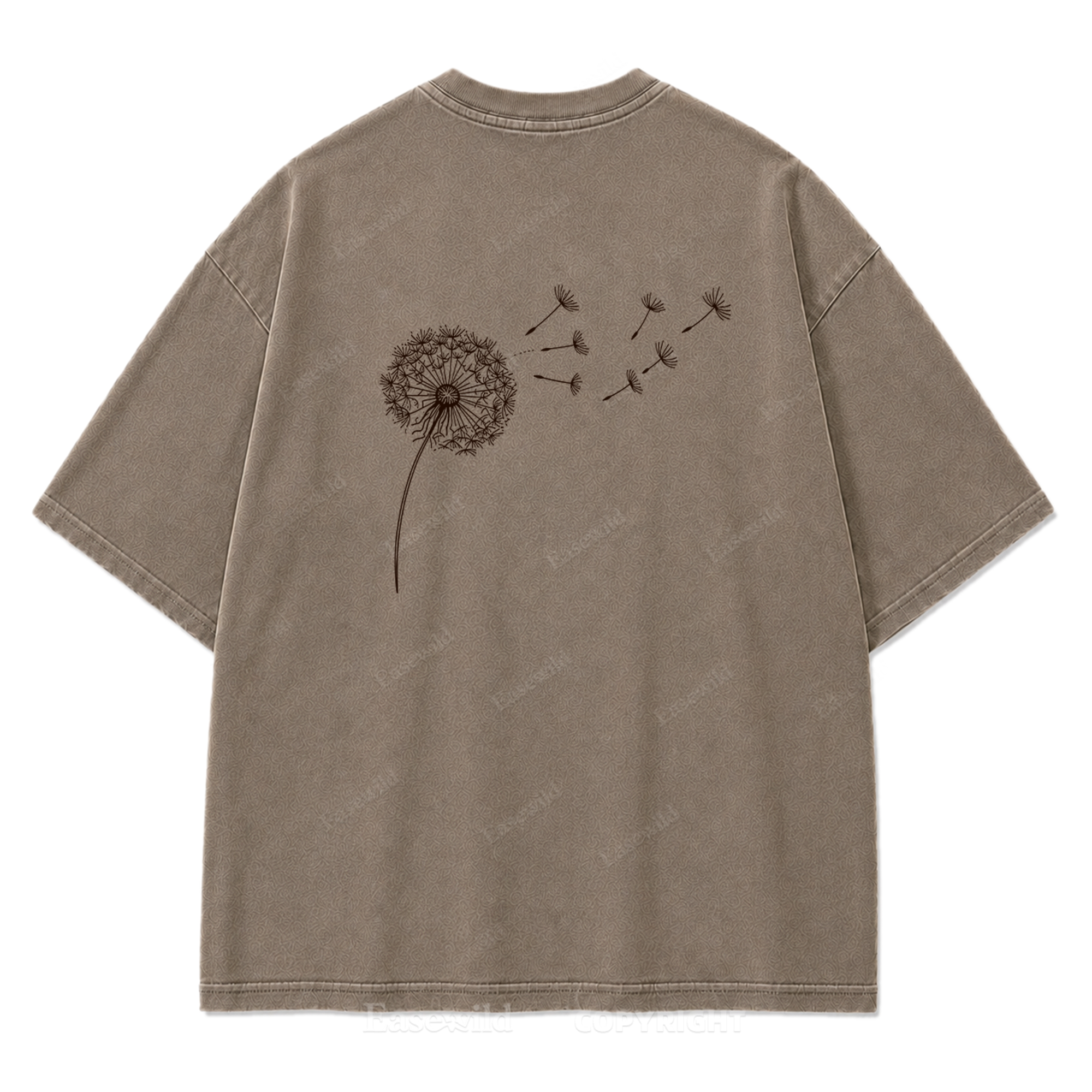 Drifting Wishes Dandelion Washed Print Tee