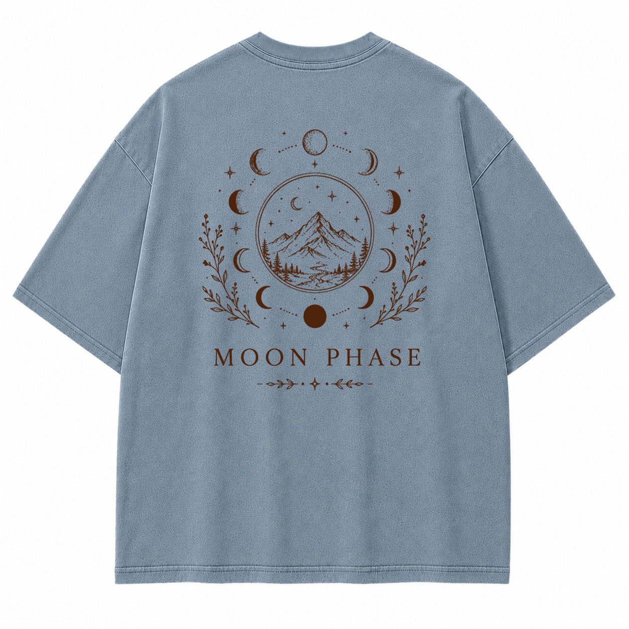 Moon Phase Mountain Graphic T-Shirt