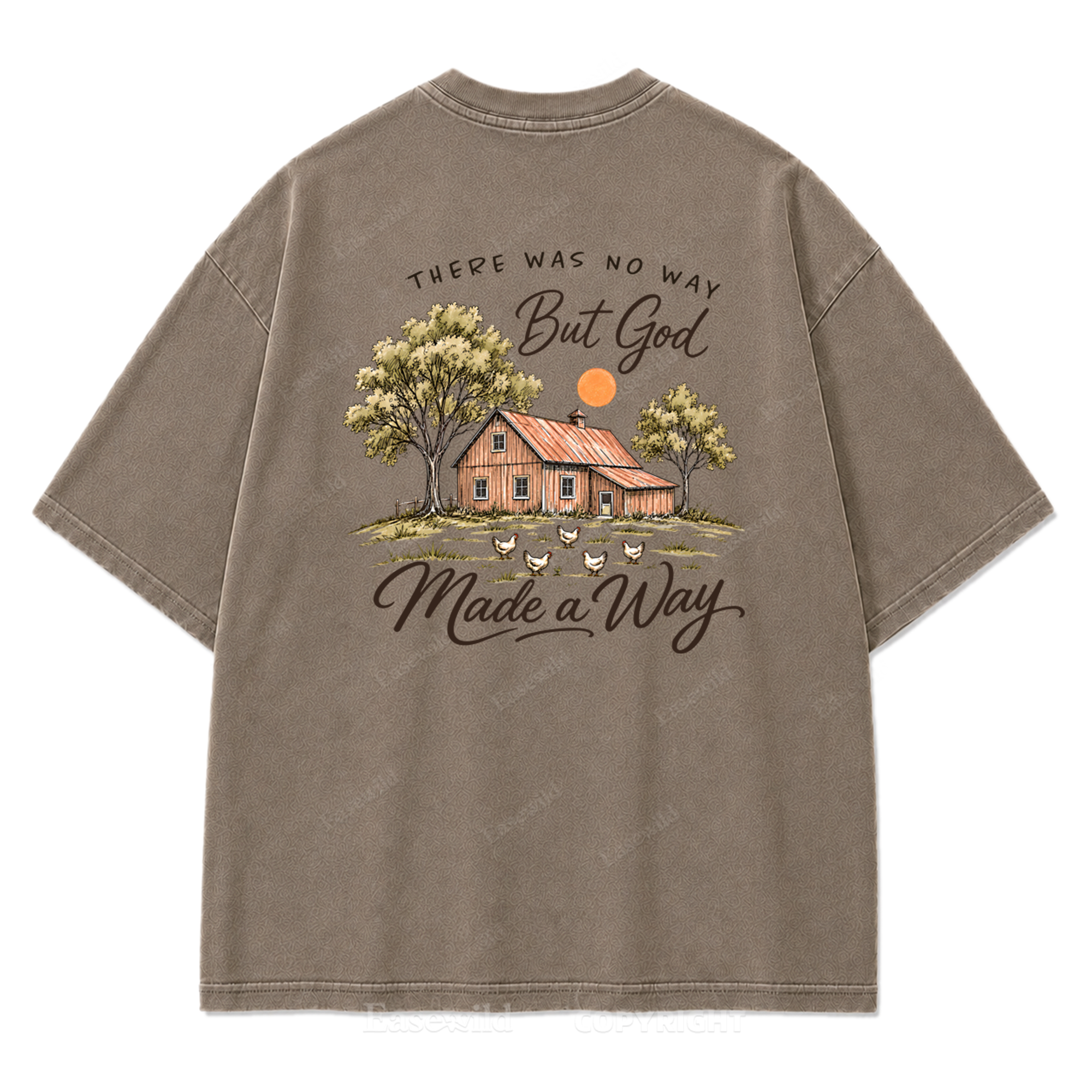 There Was No Way But God Made a Way Washed Print Tee
