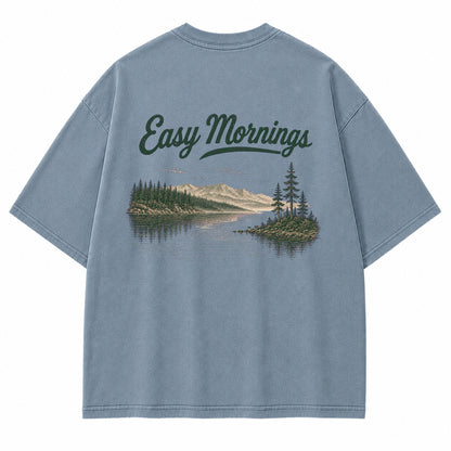 Easy Mornings Lake Graphic T-Shirt
