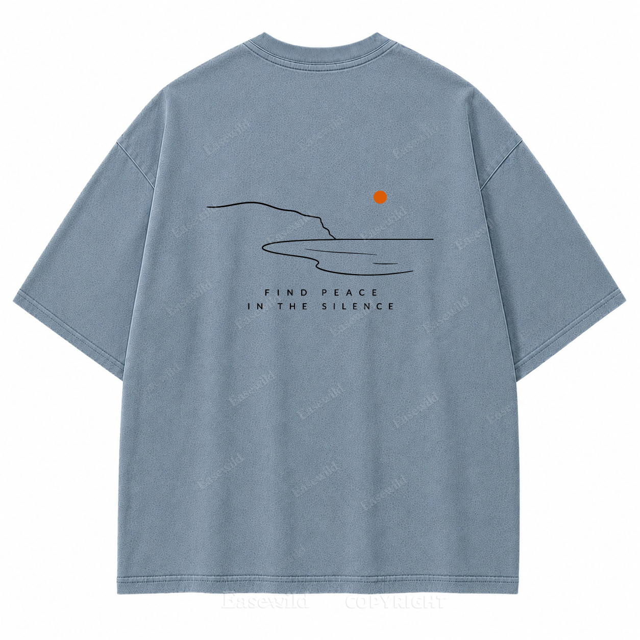 Find Peace in the Silence Washed Back Print Tee