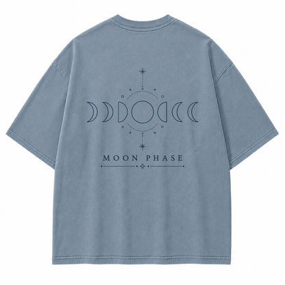 Moon Phase Minimal Graphic T-Shirt