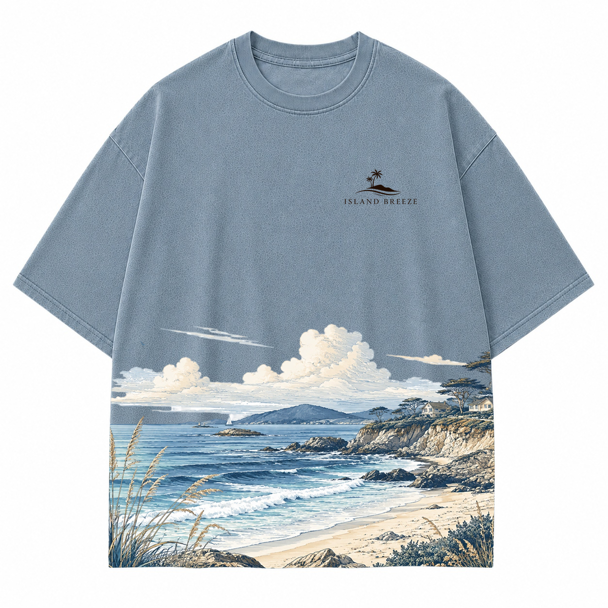 Seabreeze Cove Coastal Graphic T-Shirt