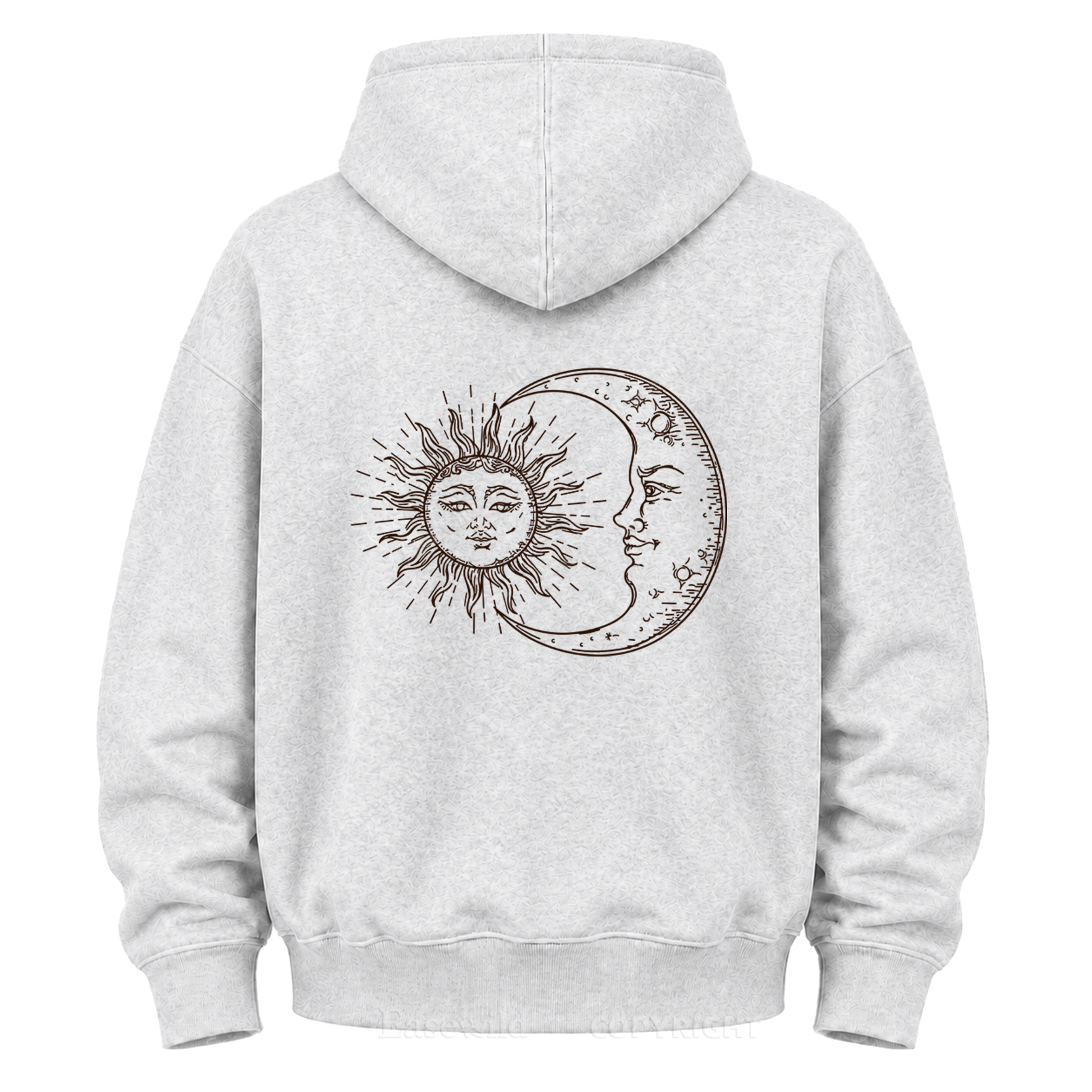 Sonne & Mond "Celestial Washed" Grafik-Kapuzenpullover