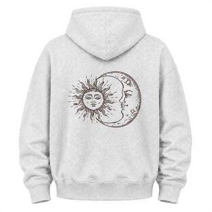 Sonne & Mond "Celestial Washed" Grafik-Kapuzenpullover