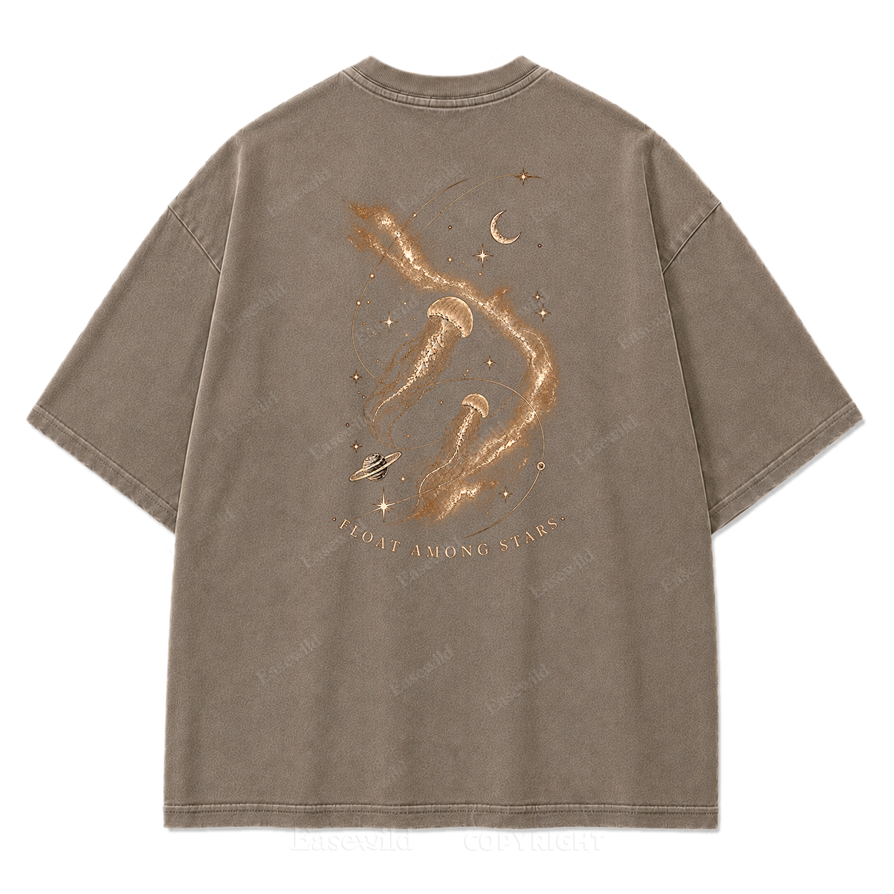 Vintage Celestial Jellyfish Space Print Tee