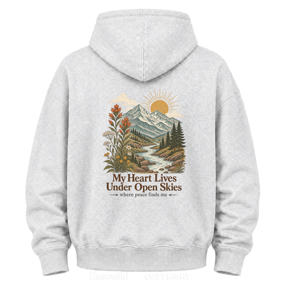 Where Peace Finds Me Vintage Mountain Graphic Hoodie