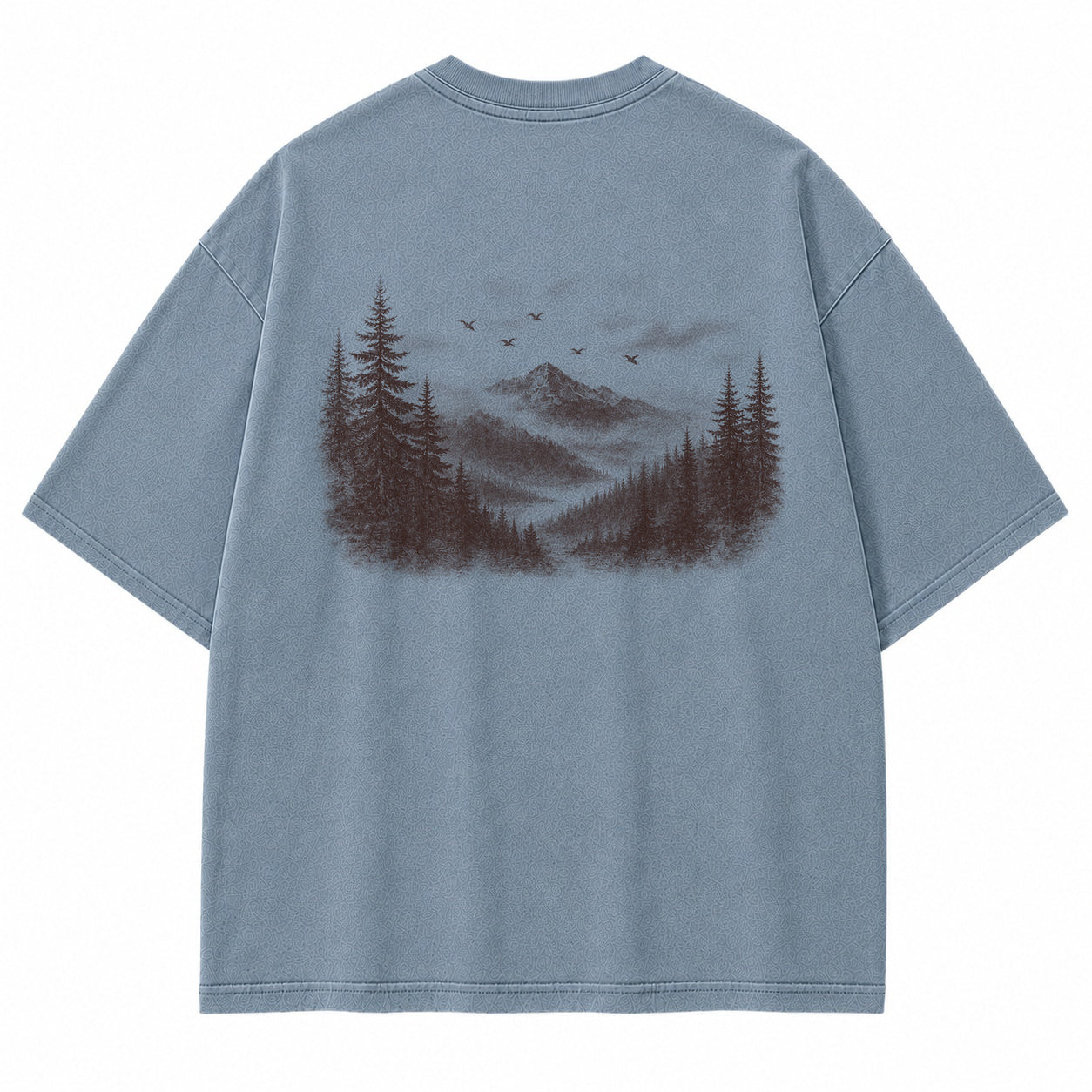Through the Mist Pine Forest Graphic T-Shirt