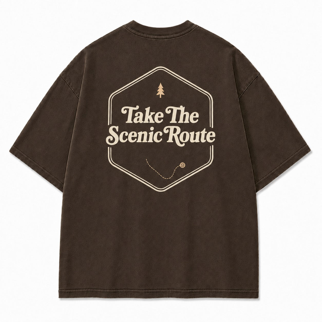 Take The Scenic Route Tee – Minimalist Adventure Graphic