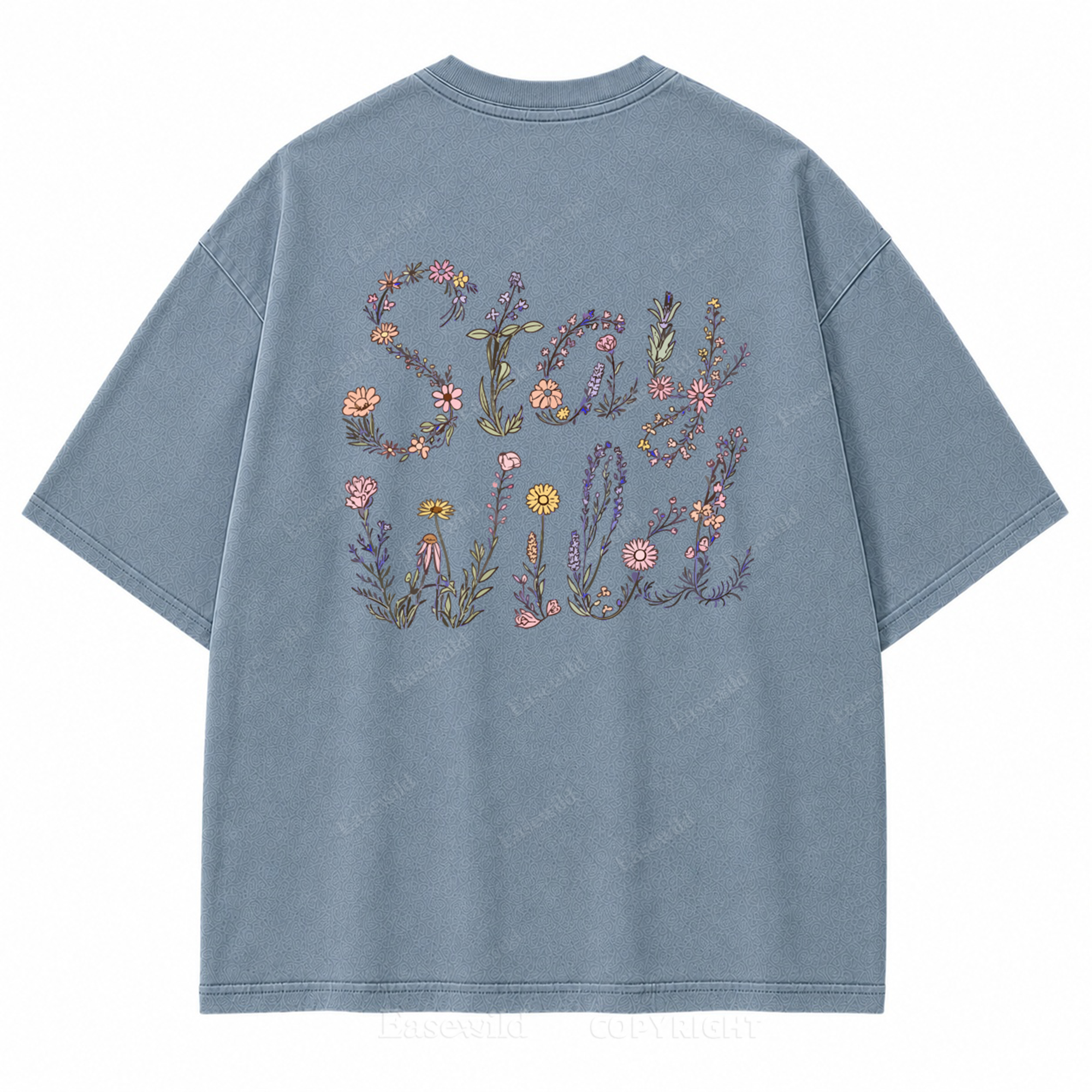 Grow Wild Floral Washed Back Print Tee