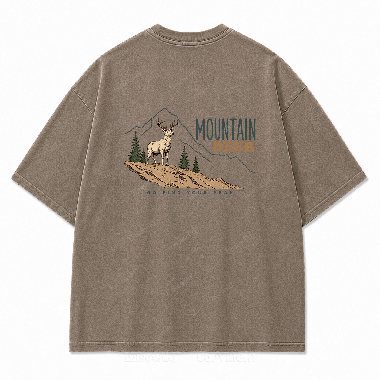 Go Find Your Peak Washed Print Tee