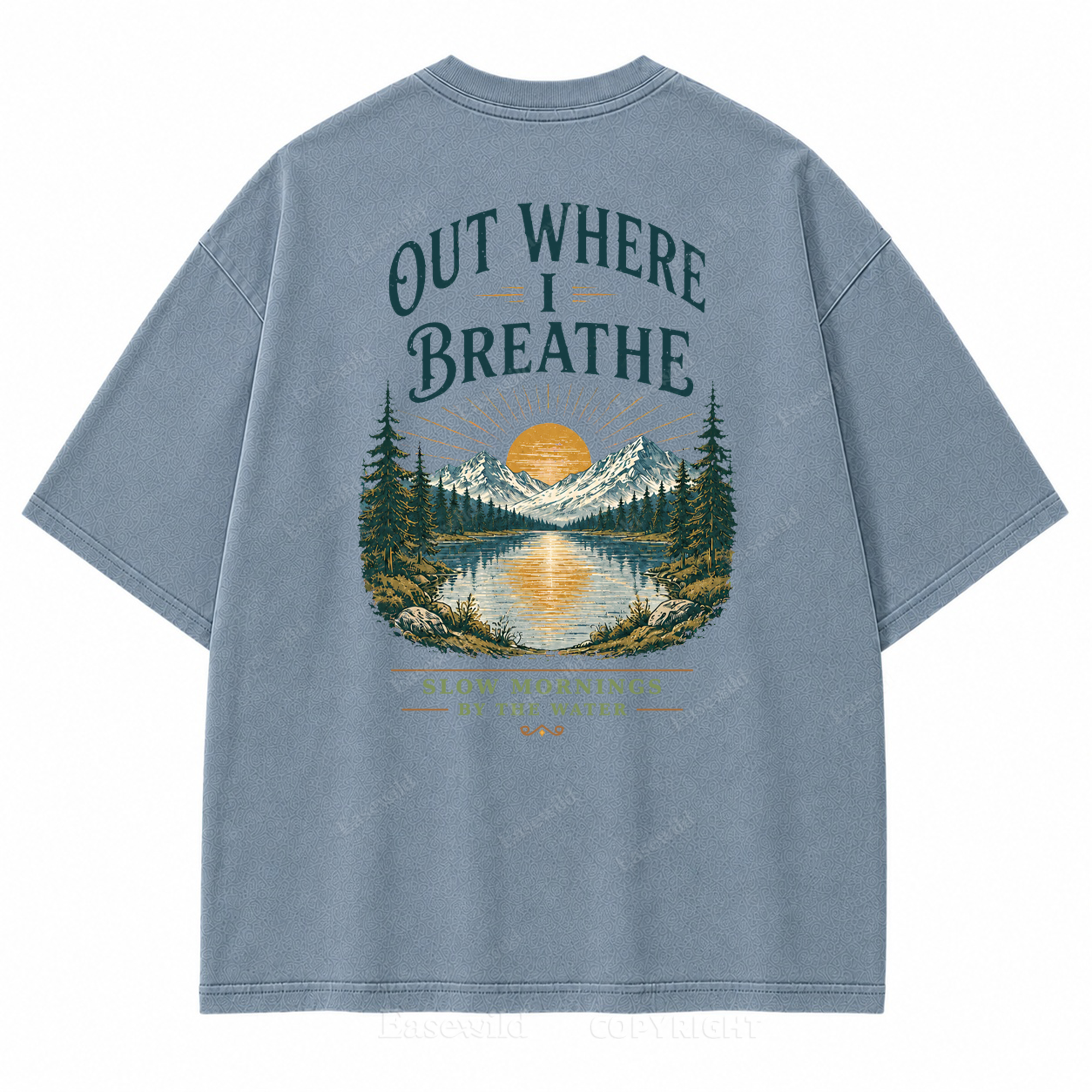 Out Where I Breathe Washed Back Print Tee