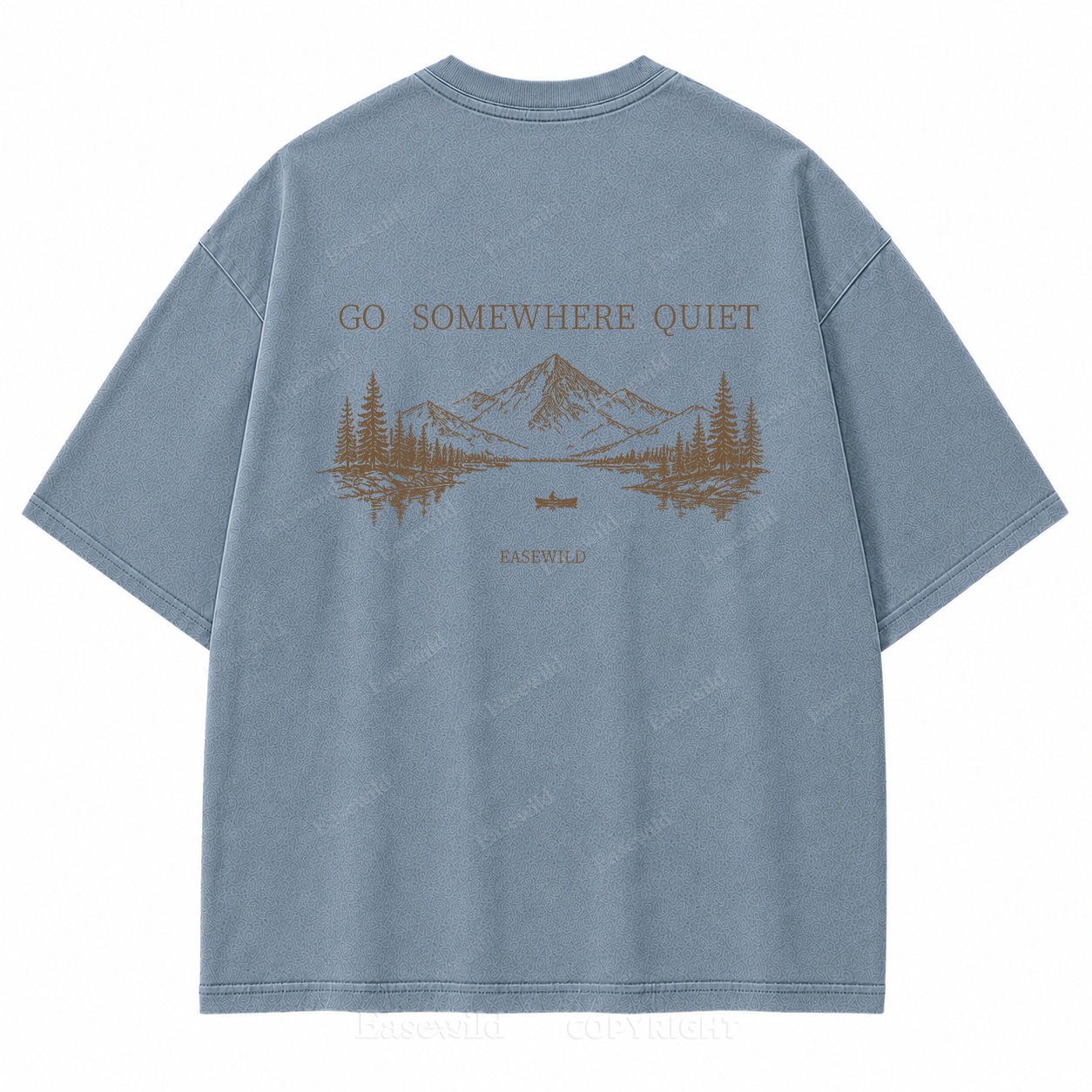 Go Somewhere Quiet Washed Back Print Tee