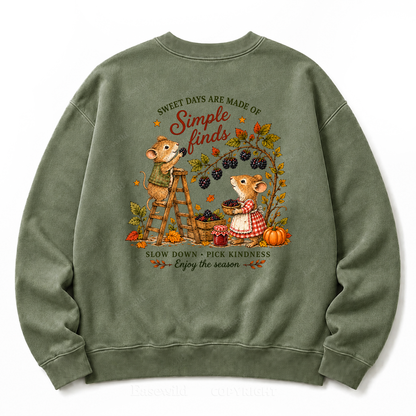 Simple Autumn Joys Washed Sweatshirts