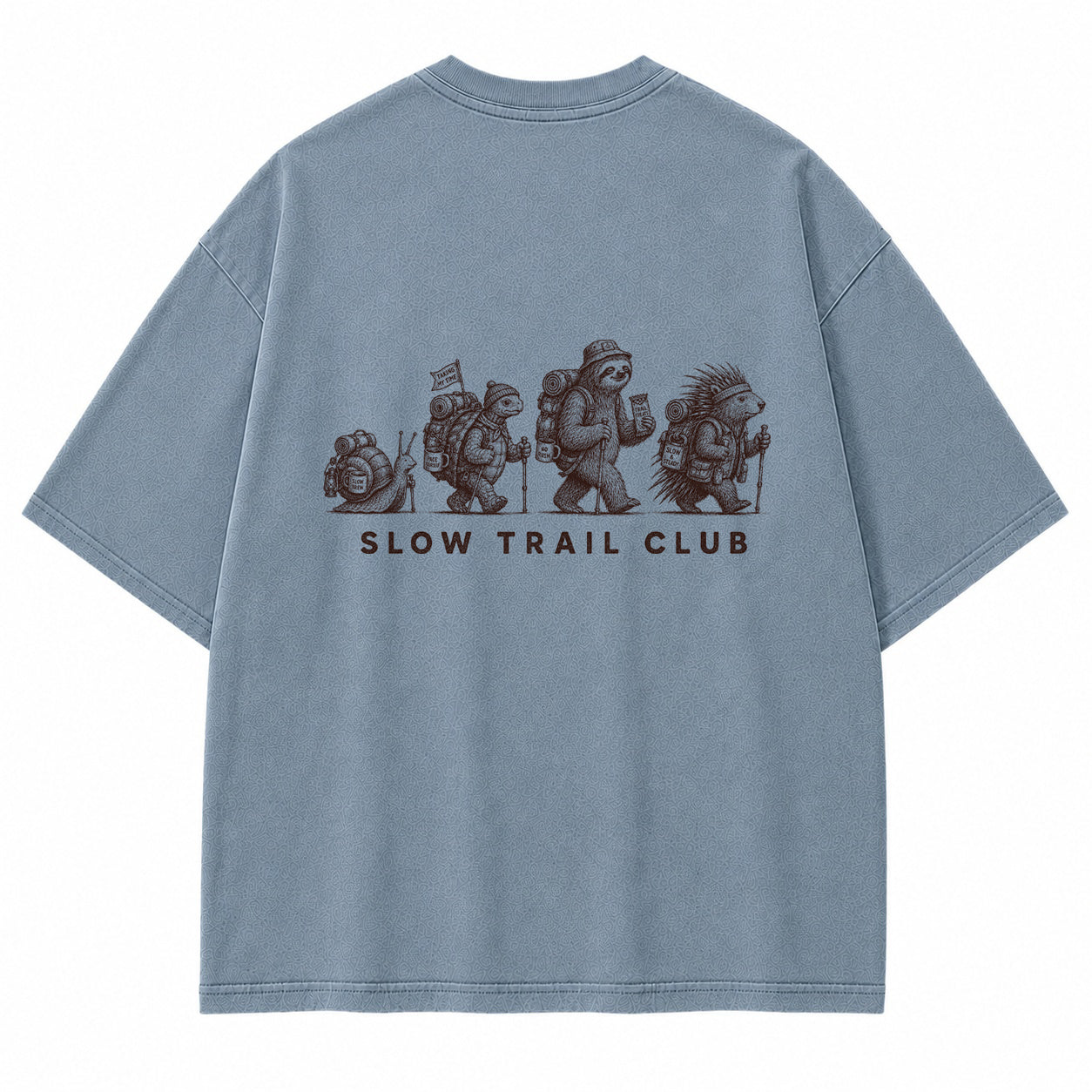 Slow Trail Club Woodland Hikers Graphic T-Shirt